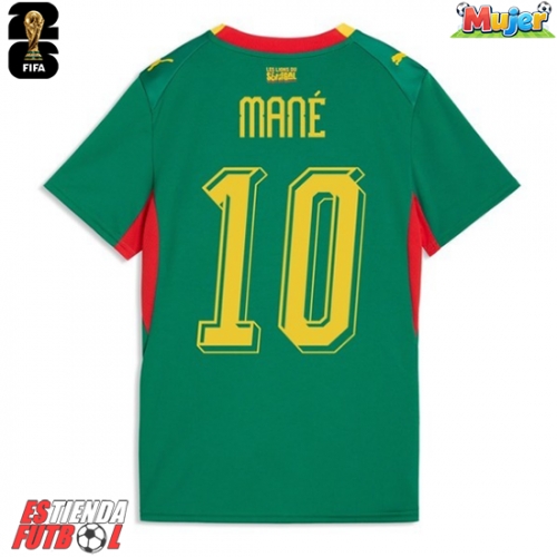 Senegal Sadio Mane #10 Segunda Equipación Mujer Mundial 2026 Manga Corta